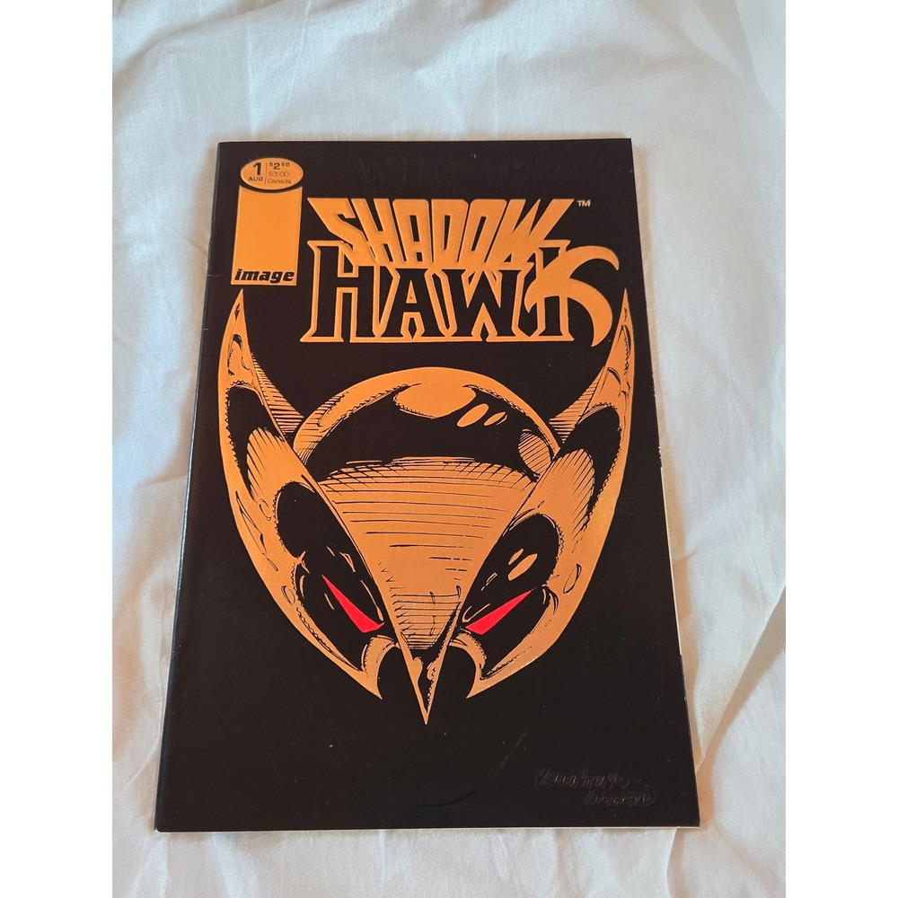Shadowhawk 1 Image Comics 1992 Jim Valentino First Printing Black Cover Mask